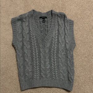 Forever 21 Charcoal Knit Sweater Vest